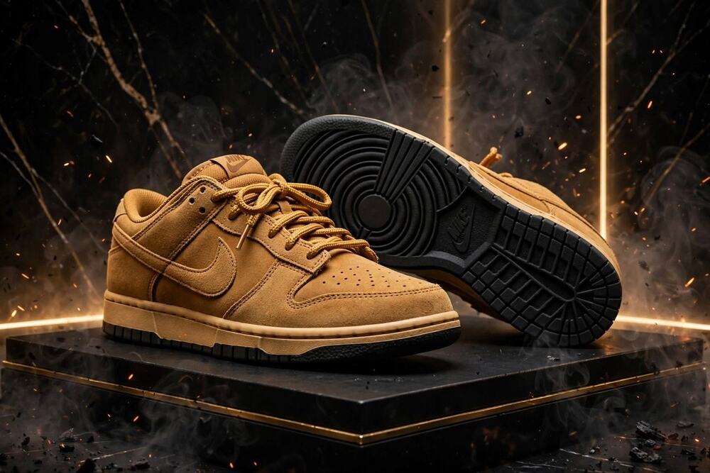 Size 7.5 - Nike Dunk Low Retro SE Wheat IB6651-700 Tan Black Gum Fall DS